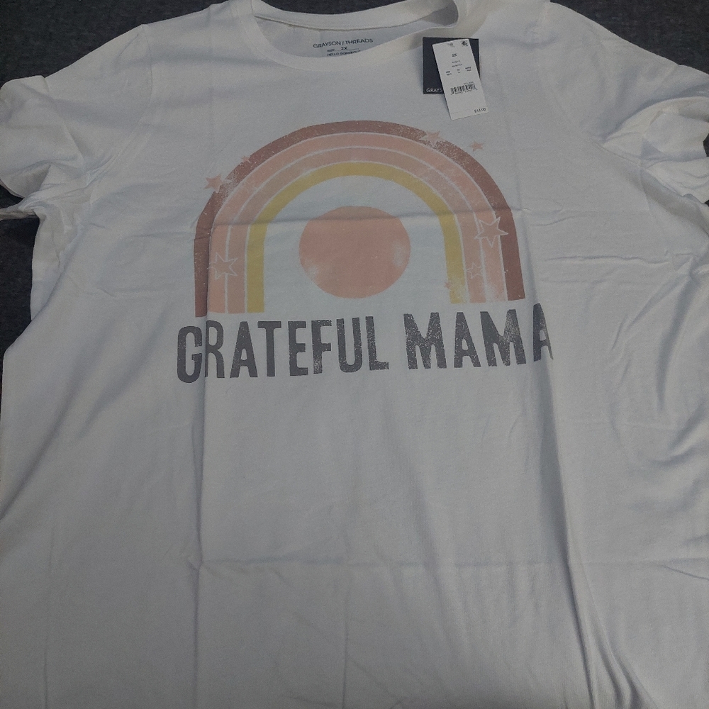 Nwt Grayson Threads Grateful Mama tee 2x